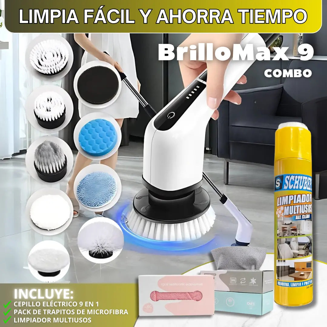 BrilloMax 9 - Cepillo Eléctrico 9 en 1