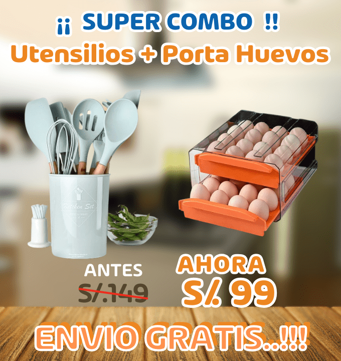 Combo Smart Kitchen: Utensilios de Silicona + Porta Huevos