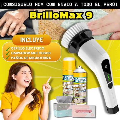 BrilloMax 9 - Cepillo Eléctrico 9 en 1