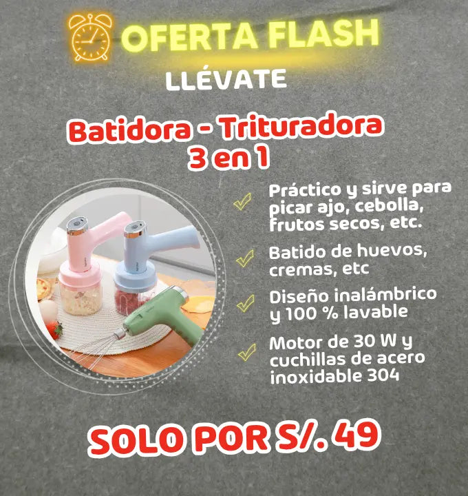 Batidora & Trituradora 3 en 1