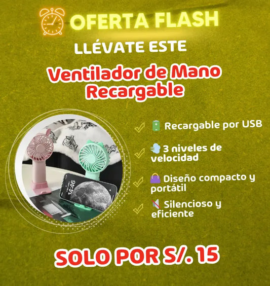 Ventilador de Mano Recargable