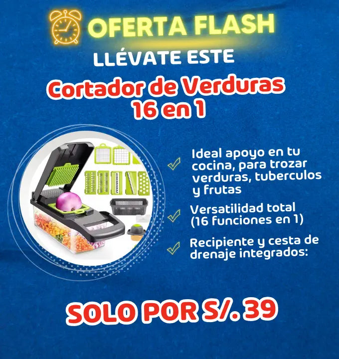 Cortador de Verduras y Frutas 16 en 1