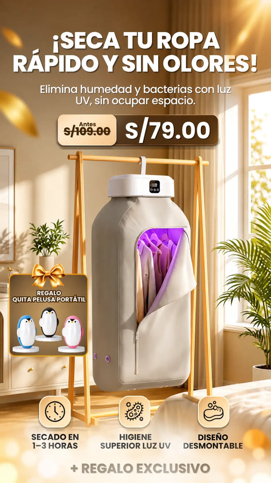 Secador de Ropa Portátil + REGALO: Saca Pelusa